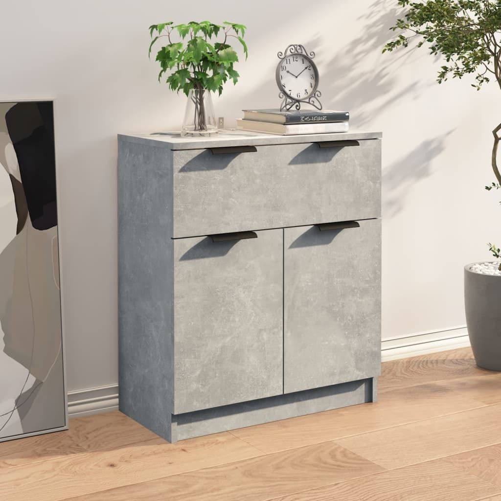 Möbel Sideboard - praktischem Design - Wohnzimmerschrank - Kommde für Flur - Betongrau 60x30x70 cm Holzwerkstoff Top7934142