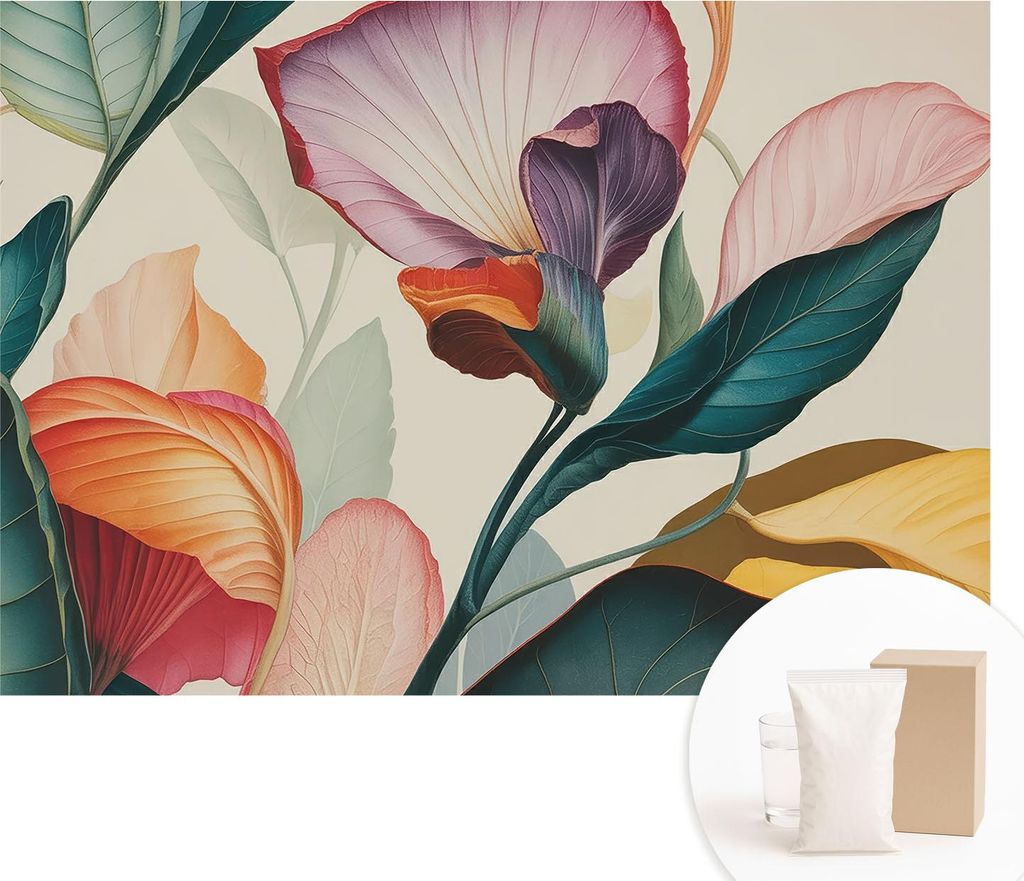 Fototapete - Wandbilder für Wohnzimmer - 312x219 cm - Dekorative Wandfolie - Modernes Design für Wanddekoration - Tapeten für Innenräume - Bunt...