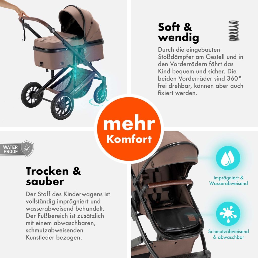 Daliya® FLEXI-PRO 2in1 Kombikinderwagen & Buggy – Produktbild 4
