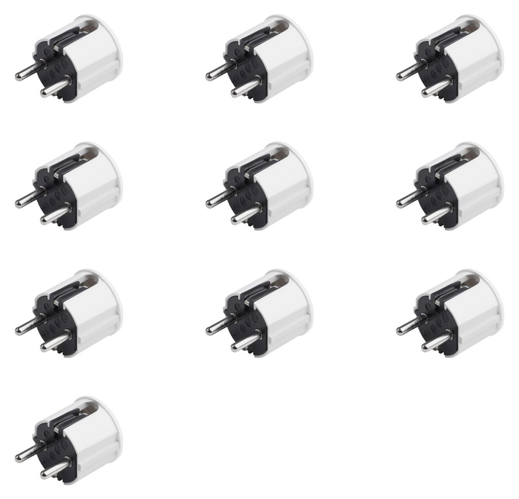 Meister Schutzkontakt-Stecker 10 Stück weiß 250 V 16 A Produktbild 
