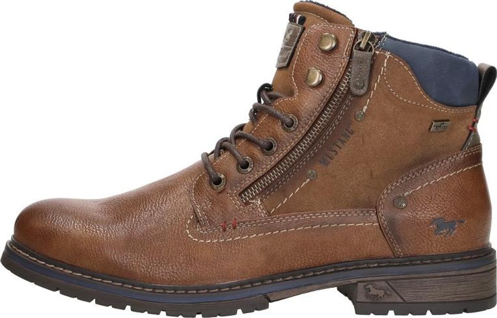 Mustang Veterschoenen Hoog  Veterschoenen Hoog - Cognac - Image du produit 
