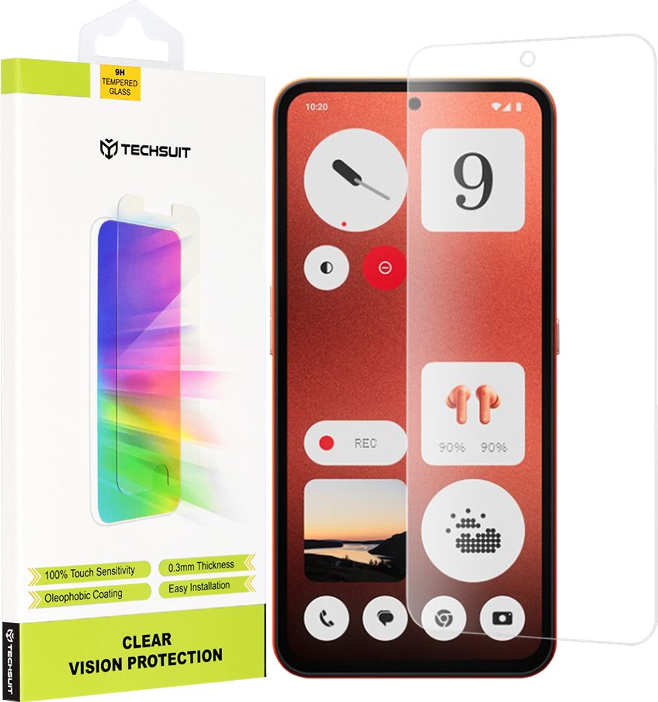 Techsuit Schützfolie 9H für Nothing CMF Phone 1 - Extrem Haltbar & Schlank KP33105