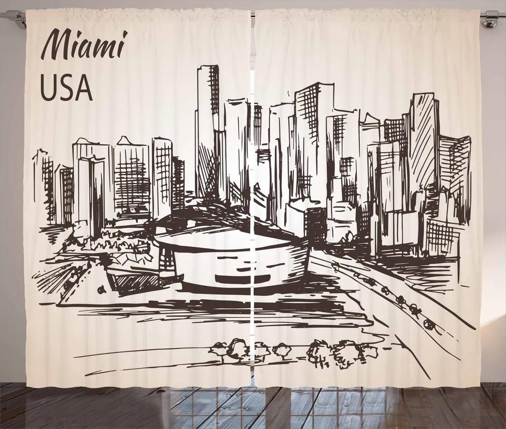 Tende Moderne Soggiorno ABAKUHAUS Miami Urban Sketch 280x175