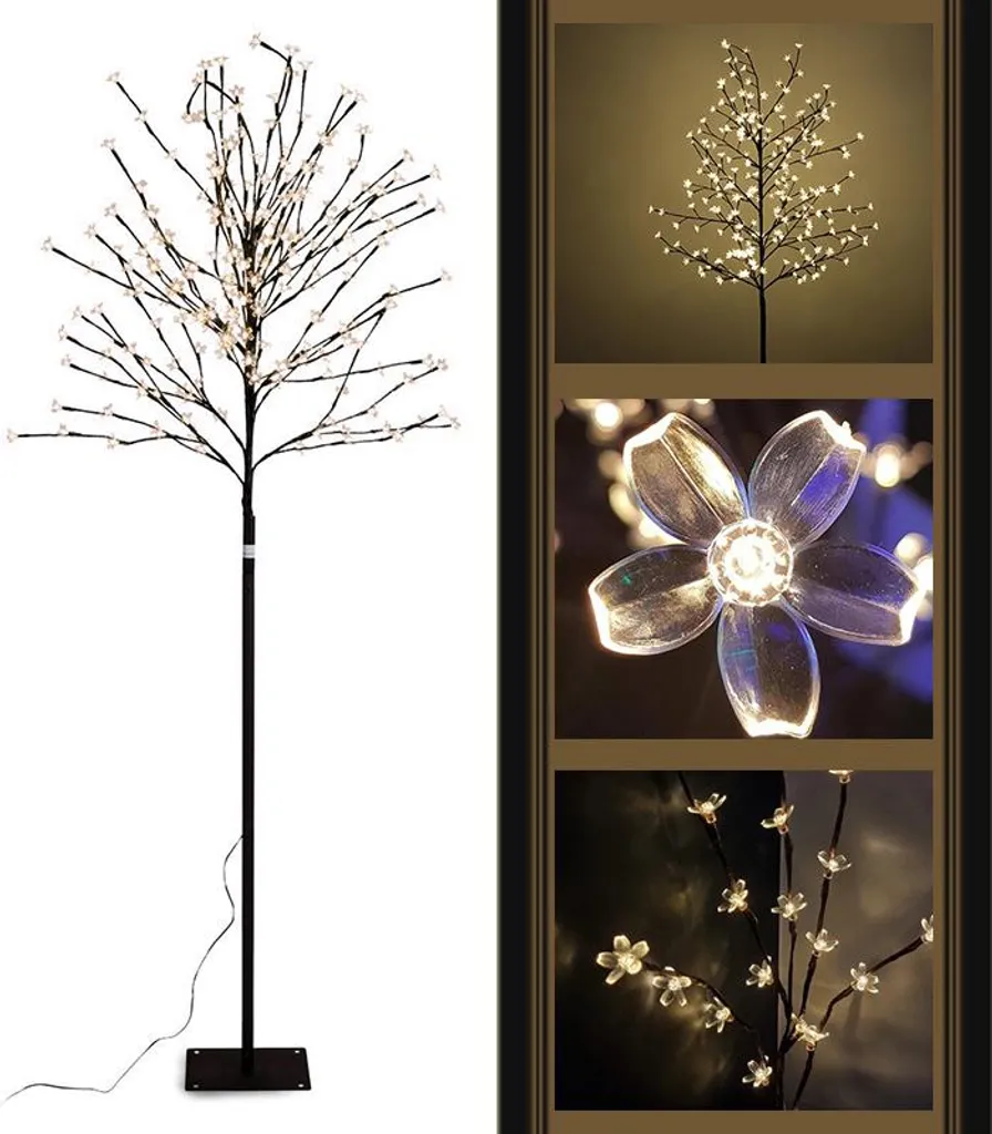 Décoration sapin Noël LED 120 cm - Idéal petit salon et ambiance hiver