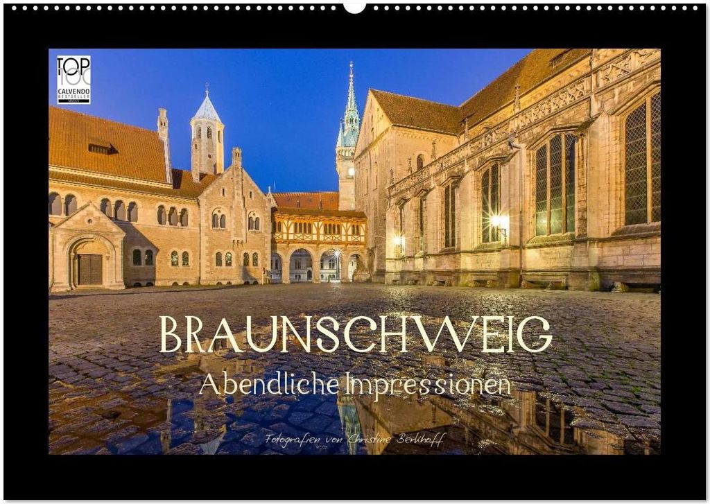 BRAUNSCHWEIG - Abendliche Impressionen (Wandkalender 2026 DIN A2 quer), CALVENDO Monatskalender