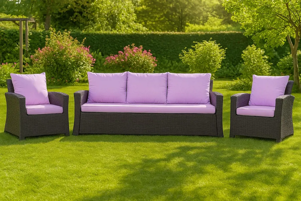Cuscini Outdoor Viola 112x50x7 | Set Polyrattan 2 Posti Design - 8