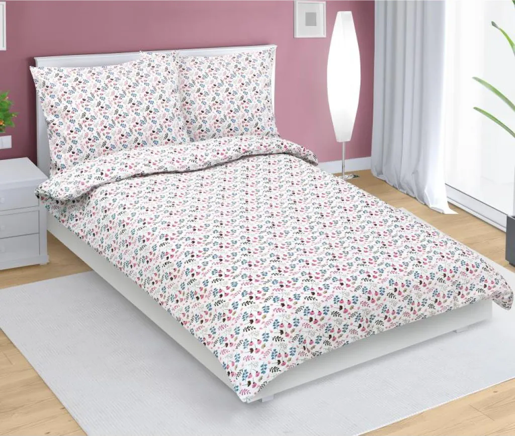 Set Crêpe di Lino Rosa Blu Marrone 140x200 | Biancheria da Letto Bio