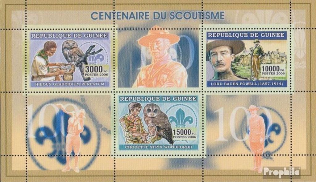 Briefmarken Guinea 2006 Mi 4359-4361 Kleinbogen (kompl. Ausgabe) postfrisch Pfadfinder