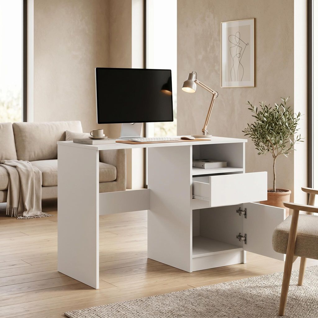 Bureau compact 100 x 50 cm | Bureau d'ordinateur et bureau Image du produit 
