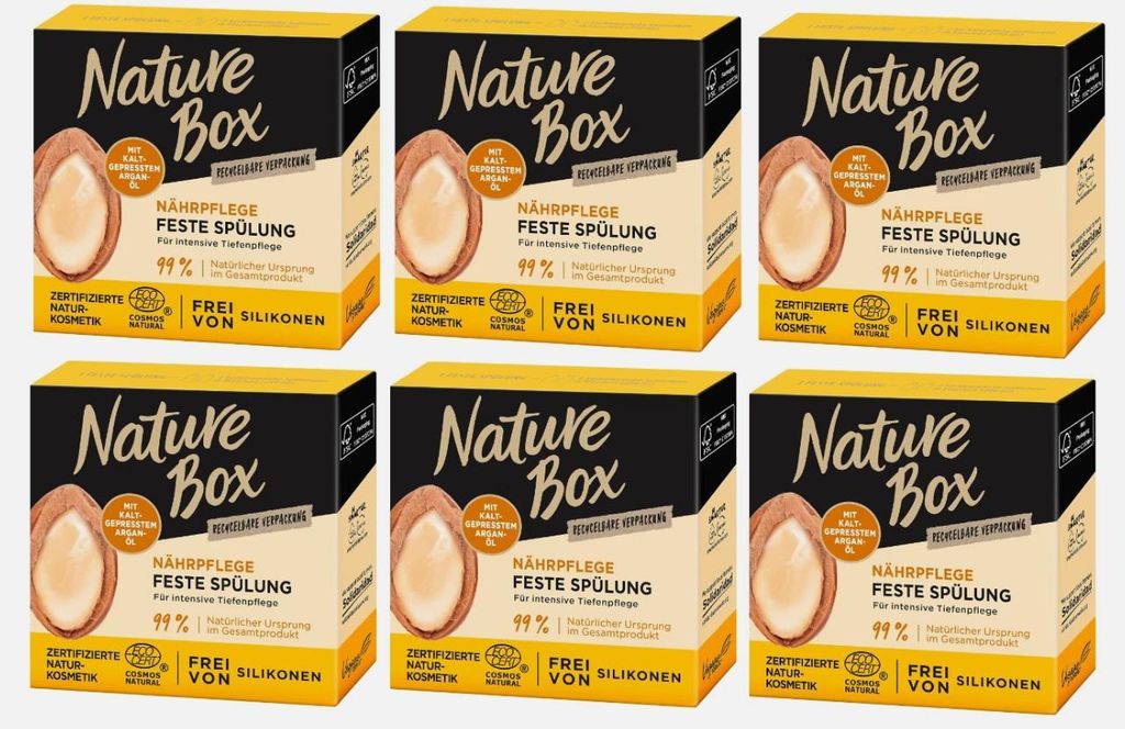 Nature Box Argan Nutrition Conditioner Bar 6 x 80 g - Feste Produktbild 