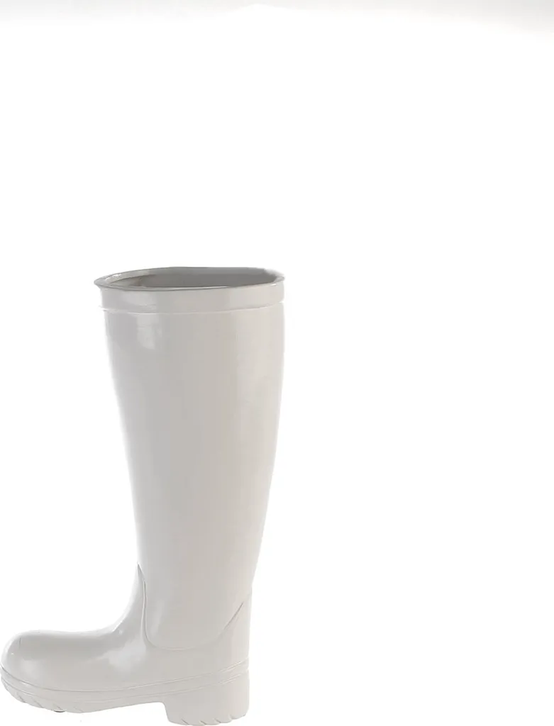 Gilde Porte-parapluie Bottes en Céramique Blanche 45 cm Modèle 86763