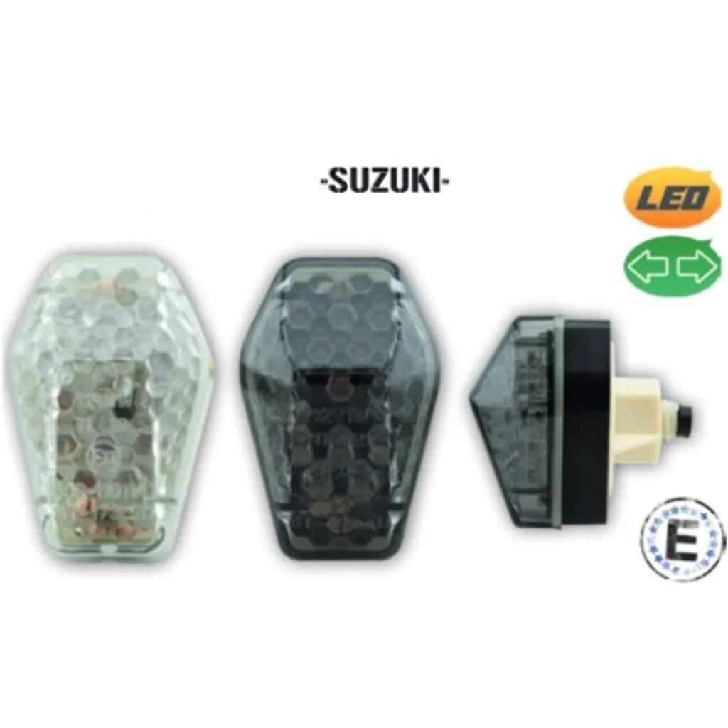 Indicateurs de direction LED fumés pour Suzuki - Clignotants plats - 4