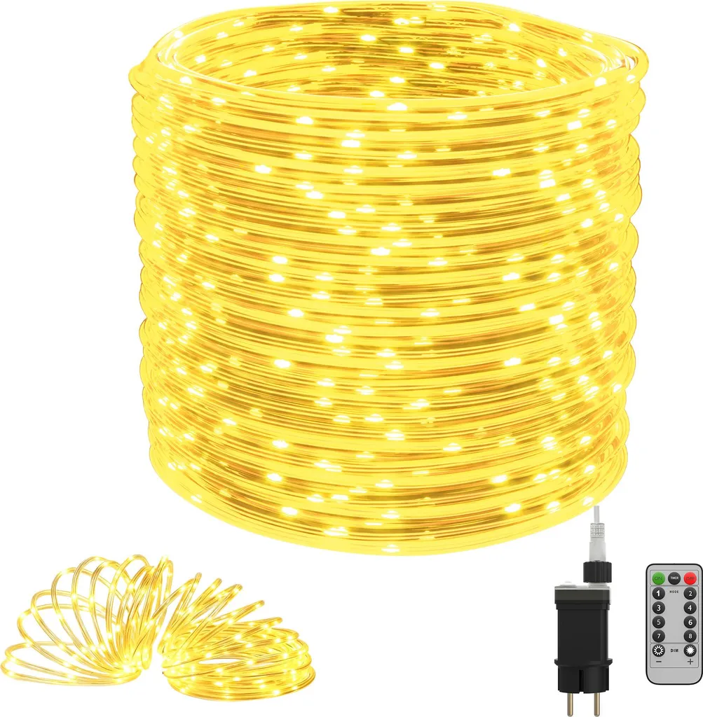 Tube LED 30M Étanche IP44 - Solution Éclairage Extérieur Robuste Blanc Chaud