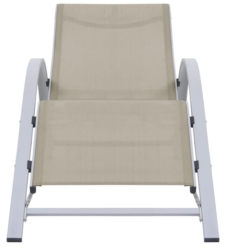 vidaXL Sonnenliege Textilene und Aluminium Creme
