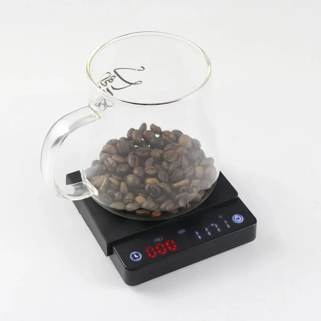 Pèse-café rechargeable USB avec minuteur et écran LED haute précision