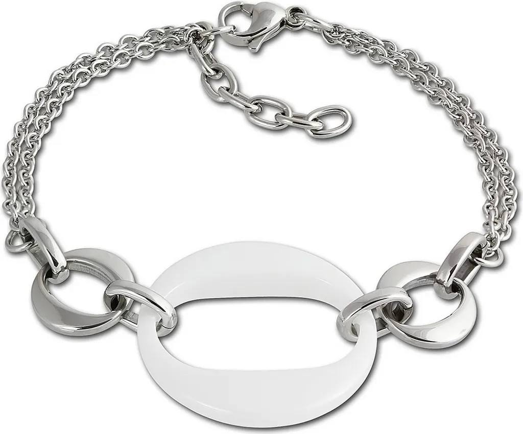 Bracciale Amello Acciaio e Ceramica ESAX13W | Gioielli Donna Argento Bianco