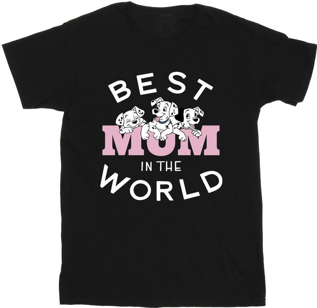 Disney - "101 Dalmatians Best Mum In The World" T-Shirt für Herren BI28893 (XXL) (Schwarz)