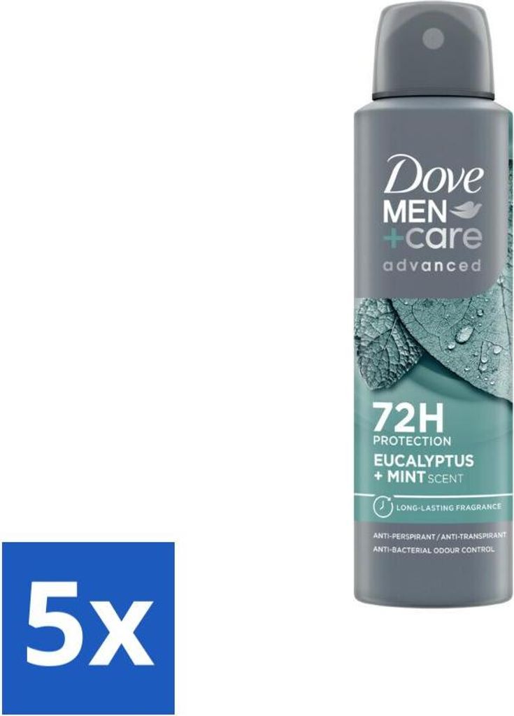 Dove Men+Care Deodorant Spray - Eukalyptus & Minze - 150 ml - Vorteilspack - 5 Stücke
