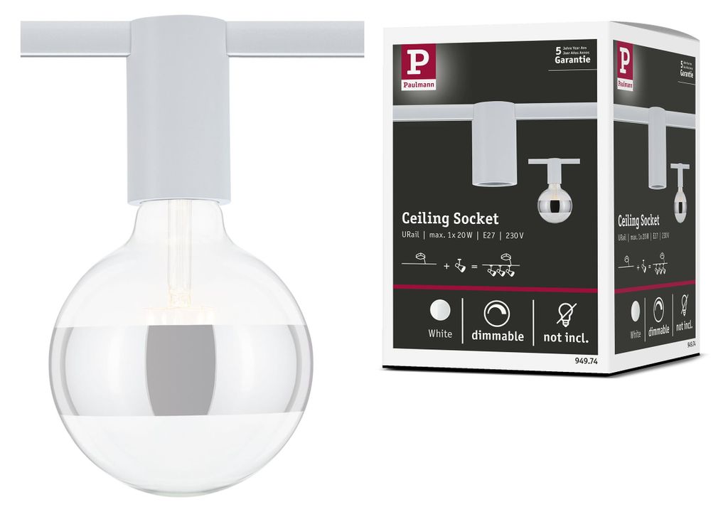 Paulmann URail Schienenspot Socket Einzelspot Produktbild 
