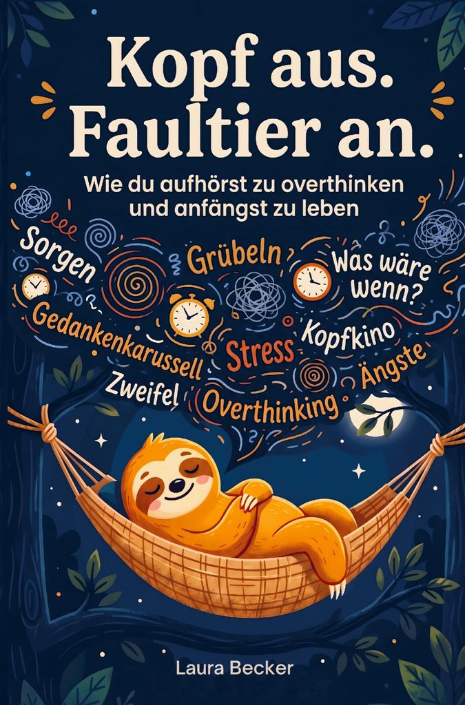 Kopf aus. Faultier an - Wie du aufhörst zu overthinken und Produktbild 