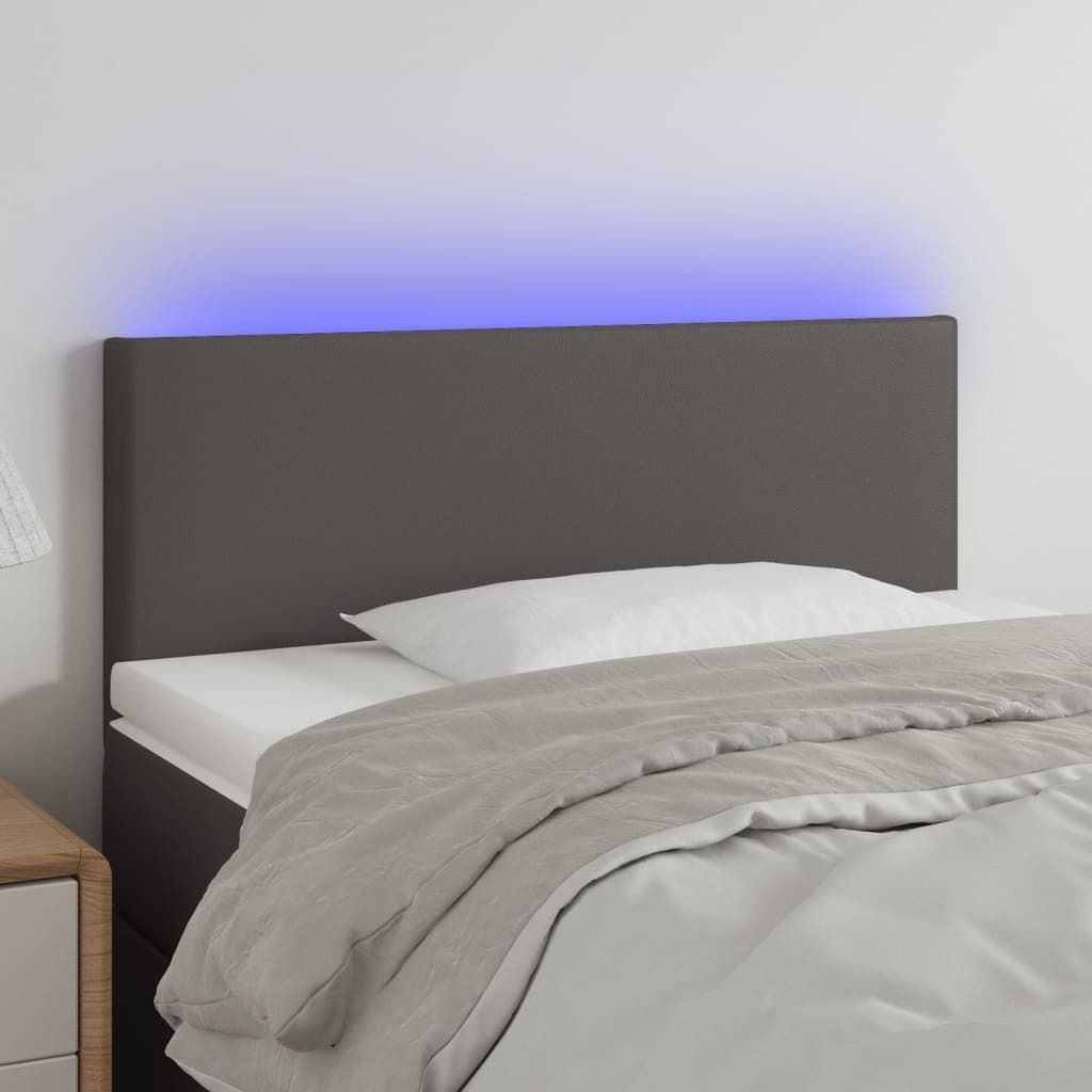 2025 cloris LED Kopfteil Grau 100x5x78/88 cm Kunstleder - Kopfteile Sale5804071 2parcel