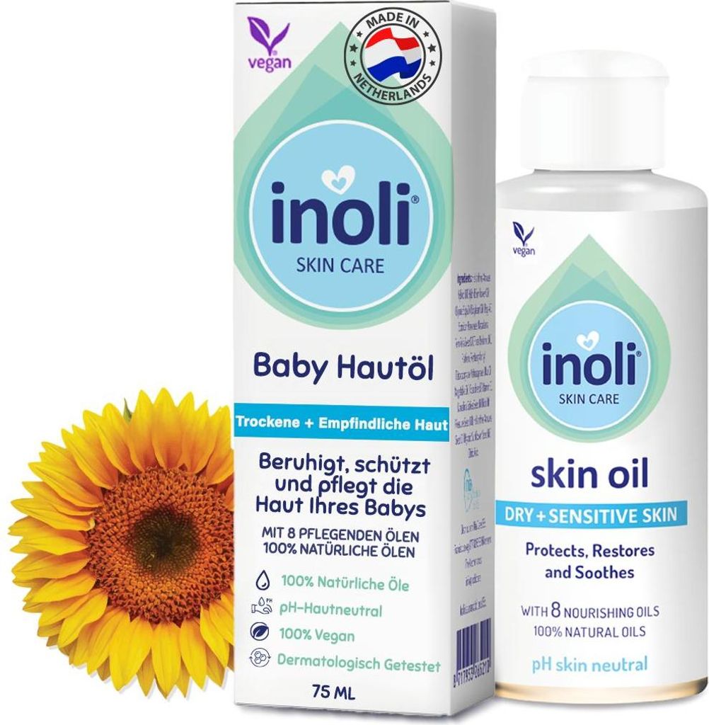 Inoli Babyöl - pH-hautneutral - 8 natürlichen Ölen - 150 ml