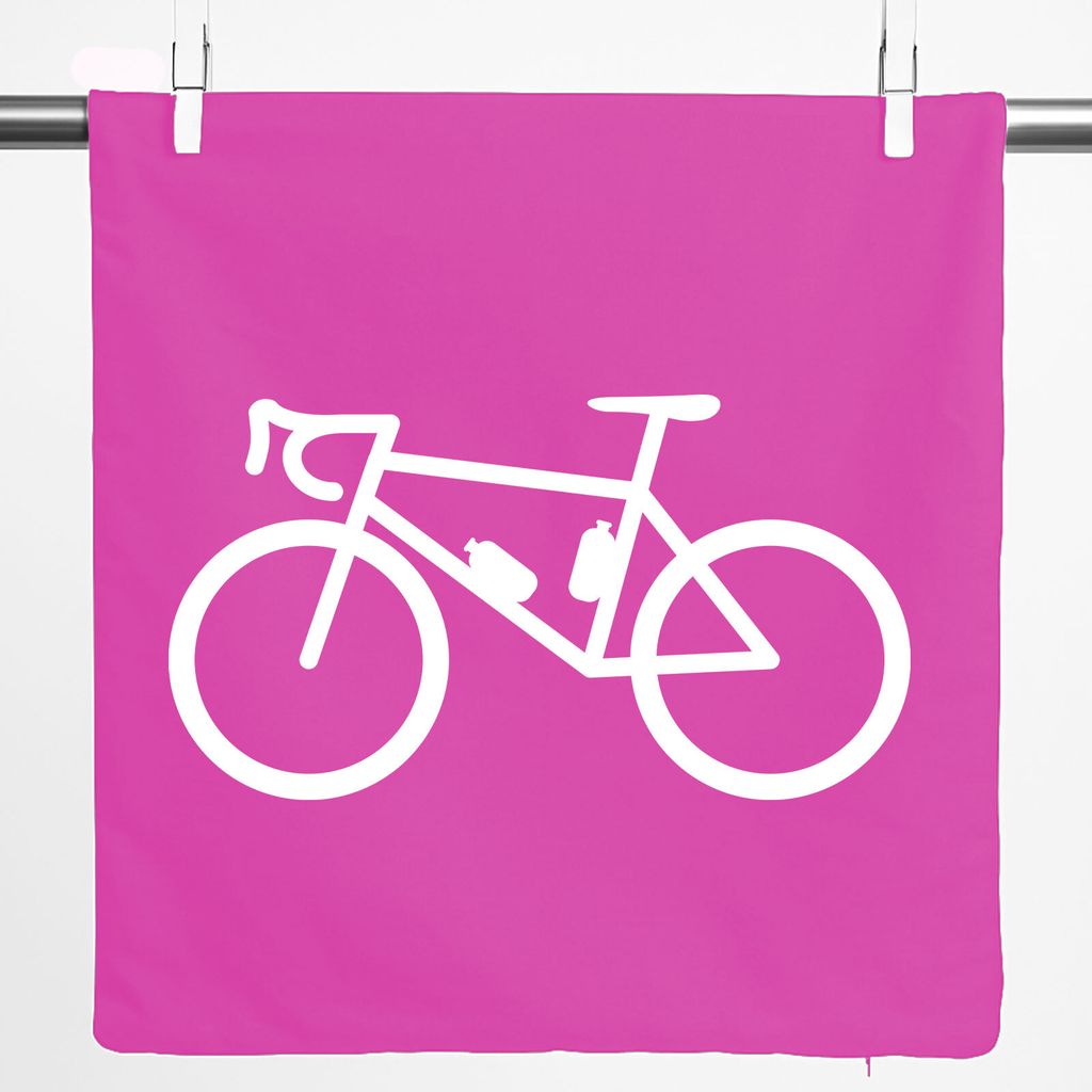 Huuraa Kissenbezug Bike Fahrrad 40x40cm Fuchsia Baumwolle Dekokissenbezug Geschenkidee