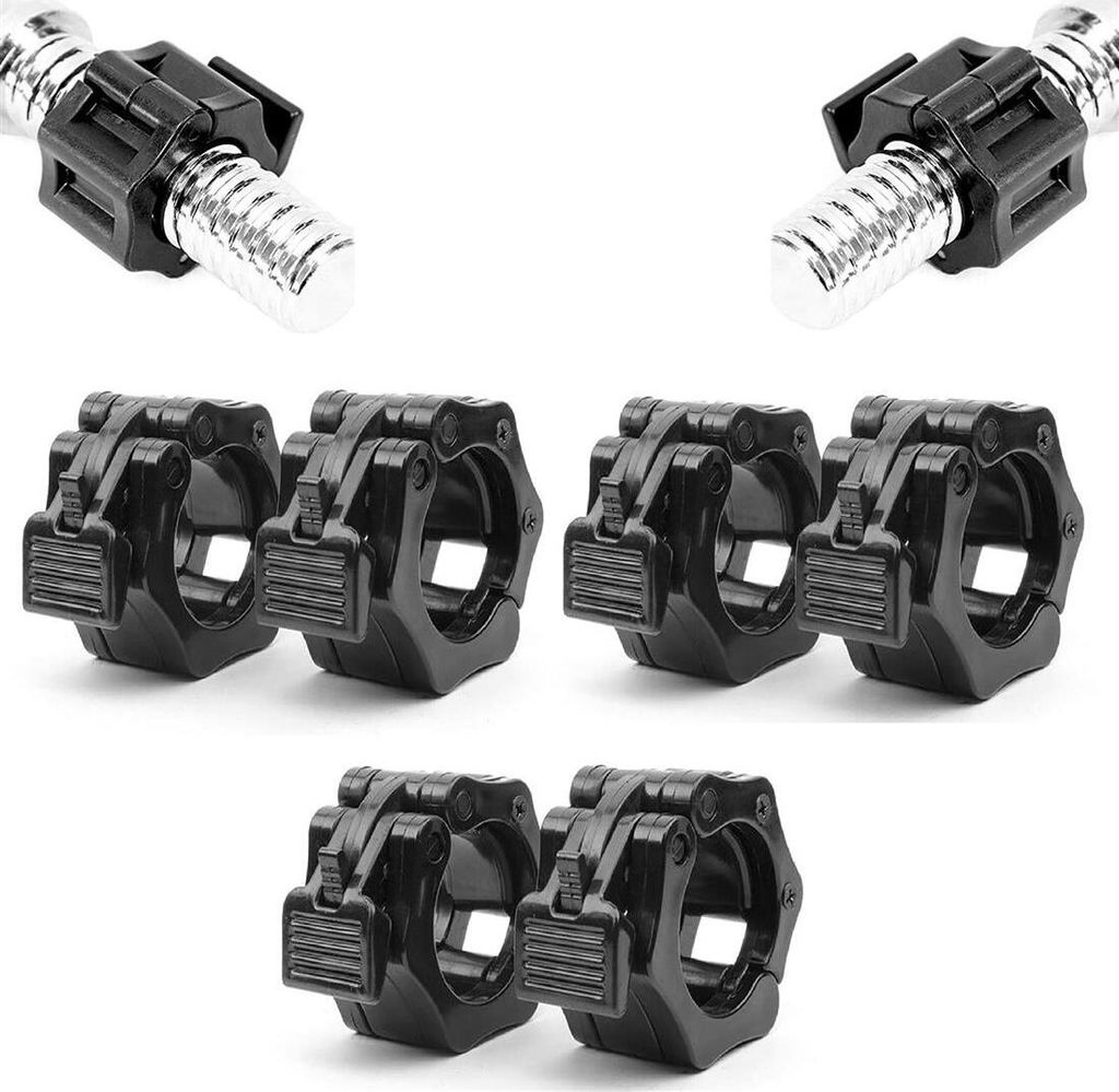8er Set Schnellverschluss für Hanteln - 50 mm Hantelverschluss - Hantelklemme für Langhantel und Kurzhantel | Feststeller Für Hantelscheiben | H...