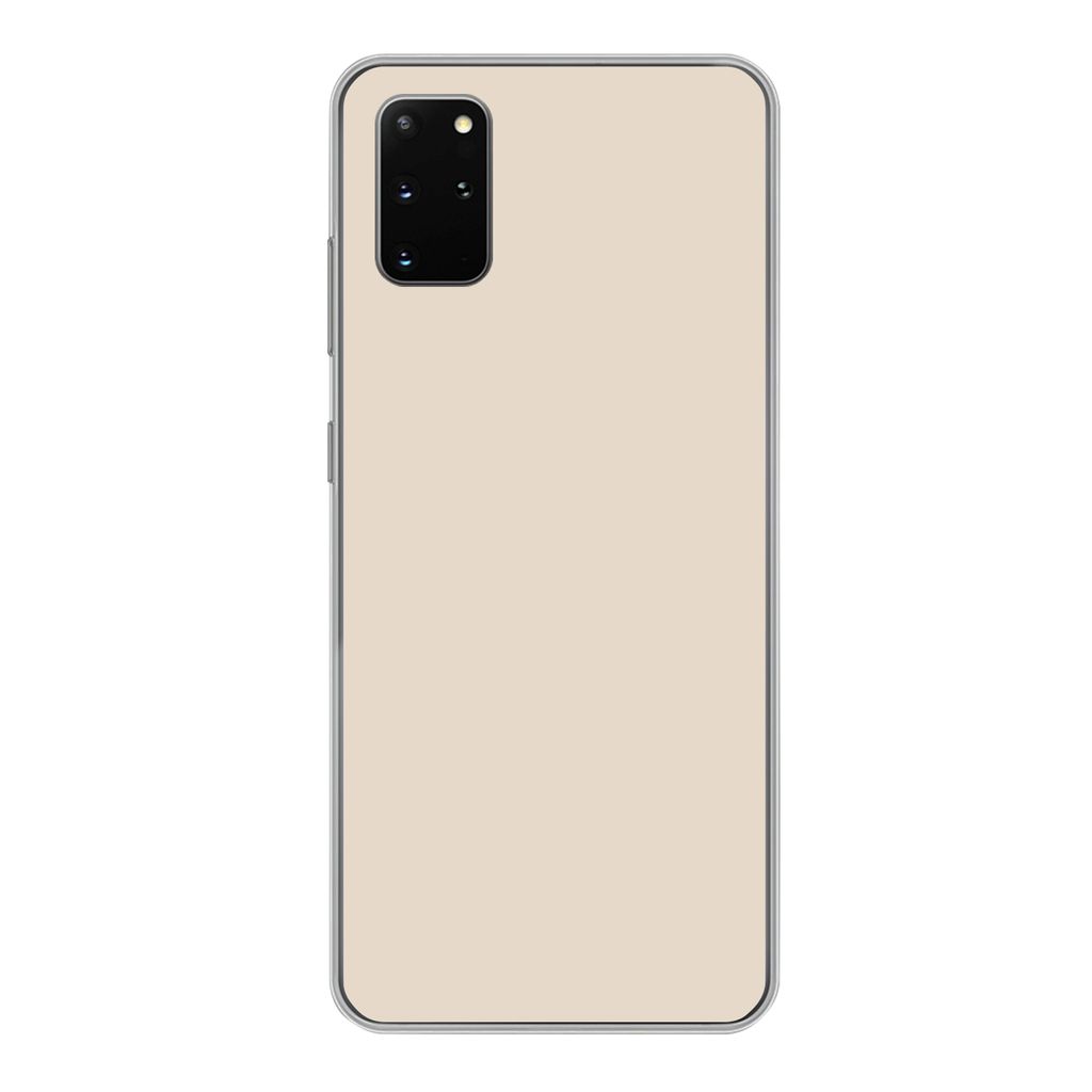 MuchoWow Handyhülle Schutzhülle Hülle für Samsung Galaxy S20 Plus Hell - Beige - Farbe - Unifarben Silikon Softcase Handy Hülle - Hartschale