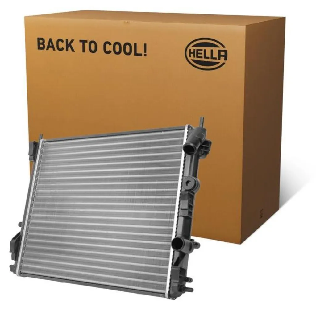 Radiateur moteur HELLA 480 - 414 mm à ailettes haute performance - 6