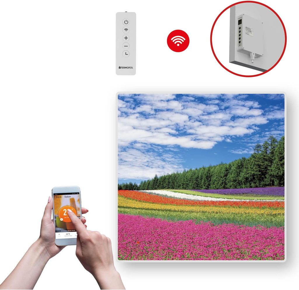 Termofol TF-SWT Infrarot Wandheizung - Wandheizung Elektrisch - Feld2 - 350W - 60x60 cm