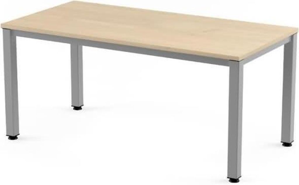 Schreibtisch Executive BxTxH 120x80x73cm Gestell grau Platte Melamin buche.