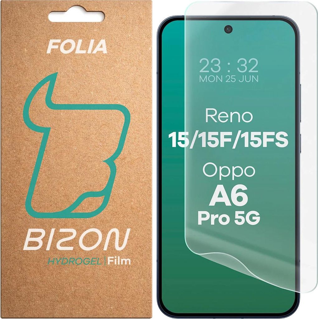 Hydrogel Folie für den Bildschirm für Oppo Reno 15 / 15 F / 15 FS / A6 Pro 5G, Bizon Glass Hydrogel Front, 1 Stück
