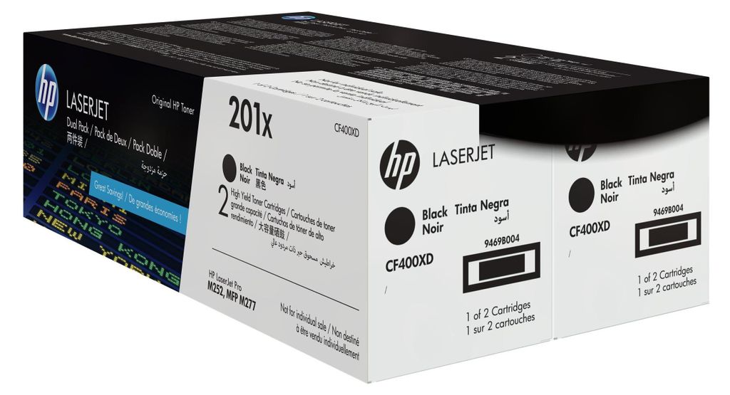 HP Toner CF 400 XD Doppelpack schwarz No. 201 X Produktbild 