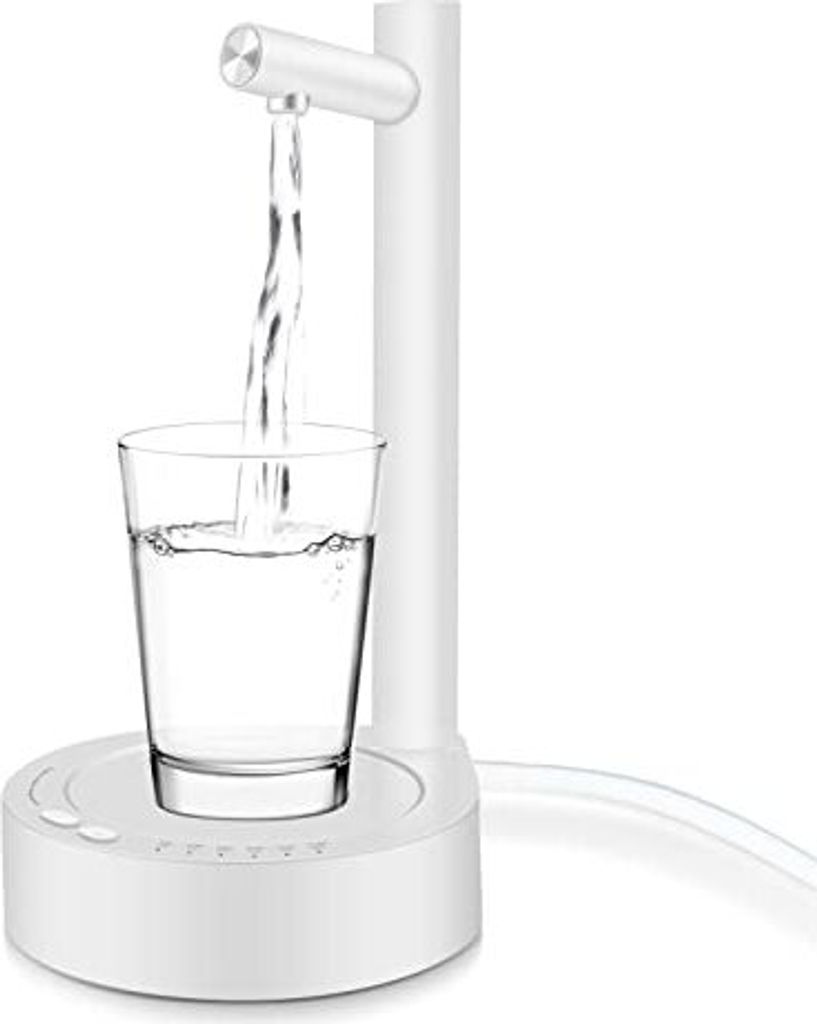 Automatischer Wasserspender, elektrische Desktop -Flasche USB 7 Level Quantitative tragbare Flaschen Pumpen nach Hause, Camping (weiß)