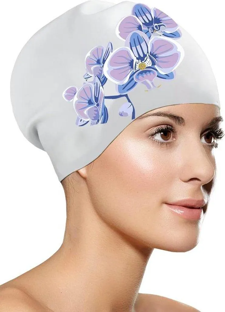 Bonnet de bain cheveux longs silicone souple - Étanchéité et confort XL