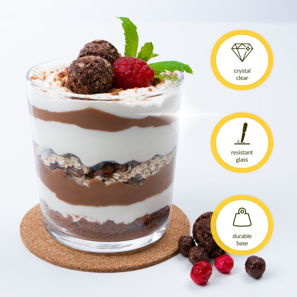 Dessertgläser 12-teiliges Set aus Glas, große Gläser für Produktbild 4