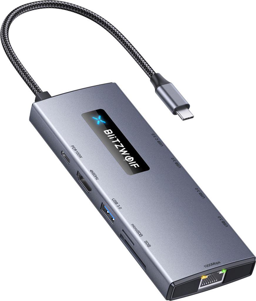 10-in-1 Dockingstation mit Type-C PD 100W, USB3.0 Type-C Produktbild 