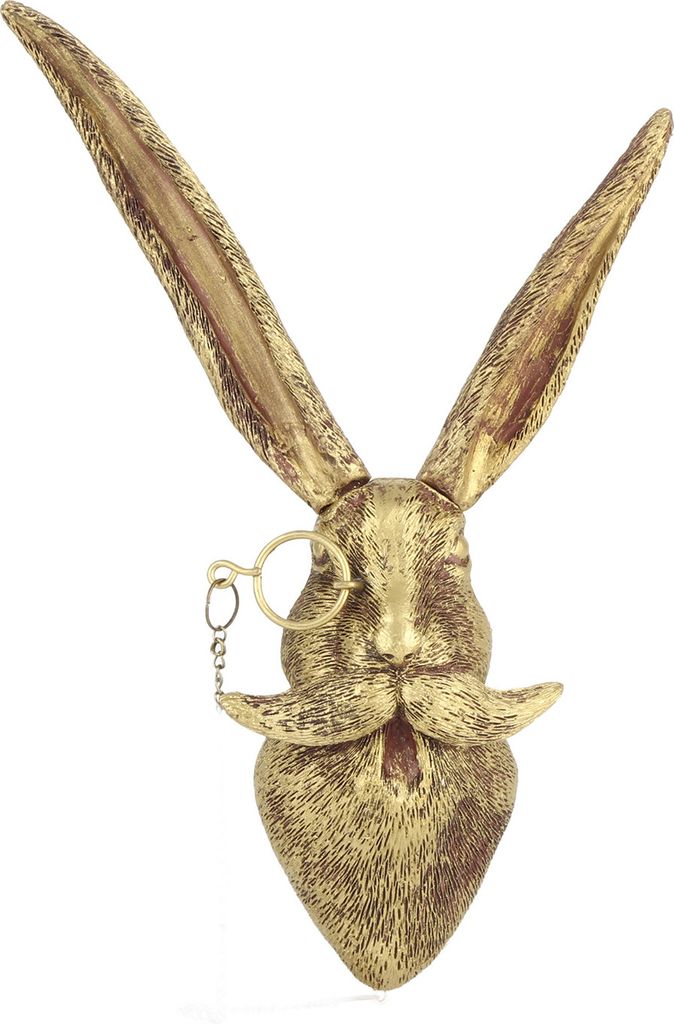 Home Decor Waterproof Bronzed Resin Animal Hanging Sculpture Sonnenschutz Tierkopf Wand hängende Ornamente