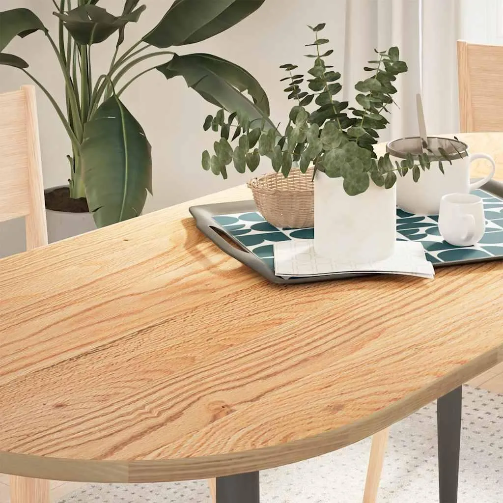 VidaXL Piano Tavolo In Legno Massello Di Pino 100x50x2,5 Cm – Ovale, Non Trattato, Per Ristrutturare Mobili