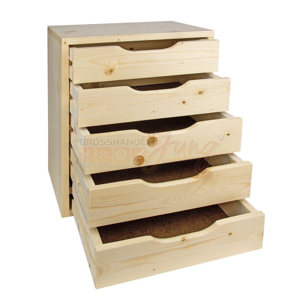 Holz Schubladenbox SB 3 / 4 / 5 / 6 Schubladen, Anzahl Produktbild 