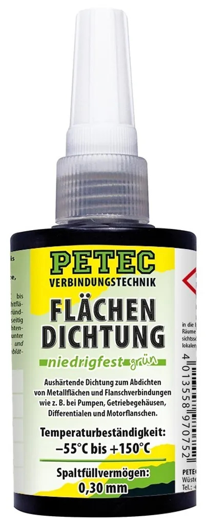 Joint de surface vert Petec 75 ml à démontage facile pour carter métal