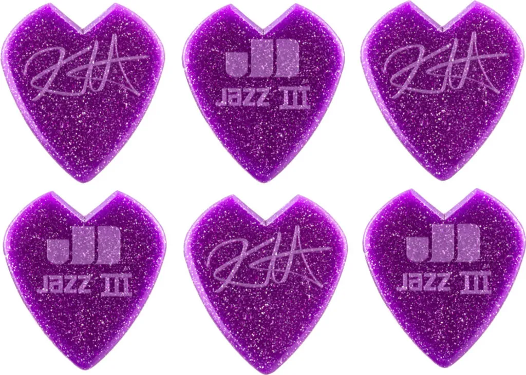 Dunlop Kirk Hammett Jazz III Plektren 0.88 mm Violette - Pack de 6 Unités