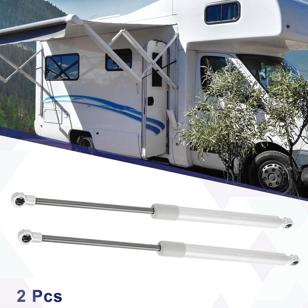 2 Stücke 16 Zoll 33 lbs/ 150N Silber Ton Lift Supports Struts Shocks Gas Spring Universal für Wohnmobil Auto LKW Boot