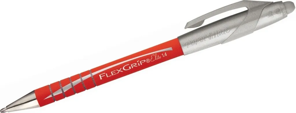 Stock 12 Penne Paper Mate Flexgrip Elite Rosse Retrattili 1.4 mm