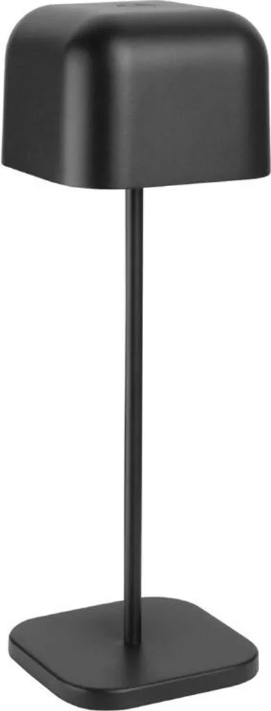 Lampe de table Olympia Lucca en métal noir dôme carré 300 mm chic et pro