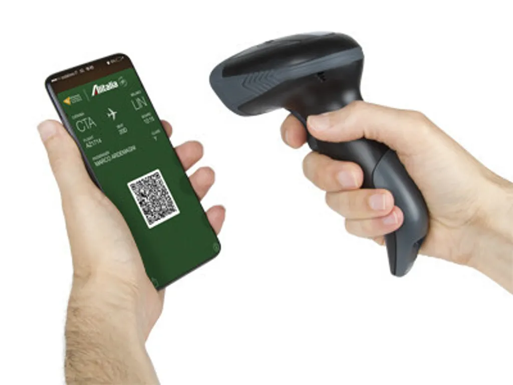Lecteur de codes à barres 2D Hamlet HBCS-2D110W filaire noir performant