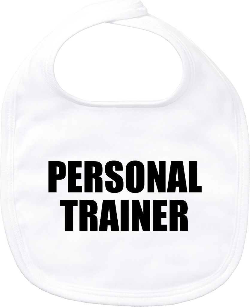 Huuraa Baby Lätzchen Personal Trainer Training White Klettverschluss Baumwolle Latz Geschenkidee