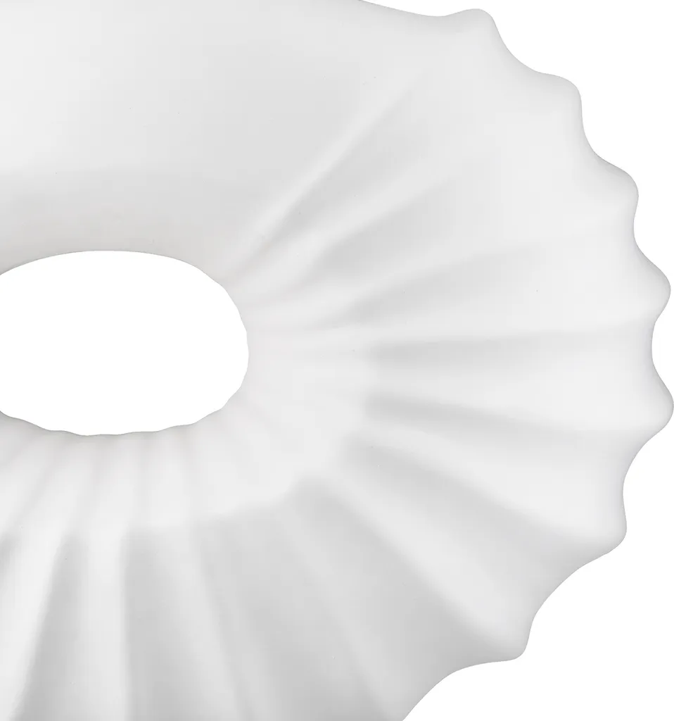 Vase design Gilde Pula blanc, céramique de luxe, format large 35 cm - 4