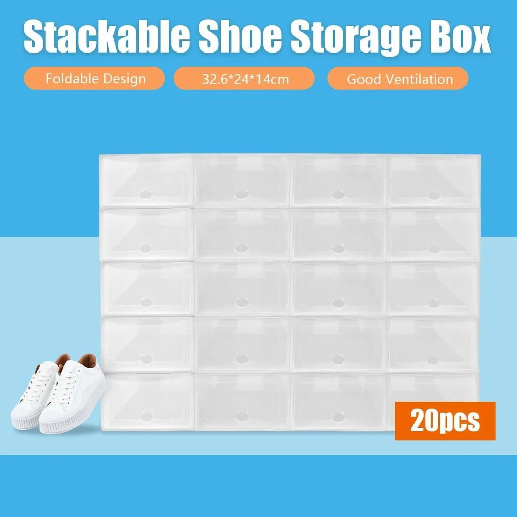 Fini le désordre : 20 boîtes à chaussures violettes empilables Style 7 - 3